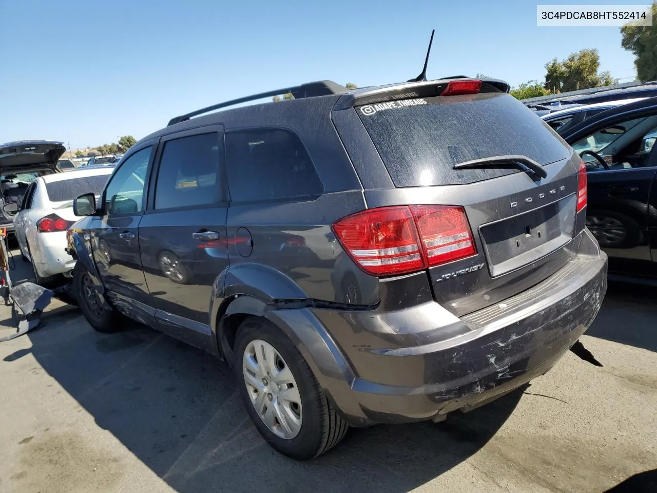 2017 Dodge Journey Se VIN: 3C4PDCAB8HT552414 Lot: 68276514