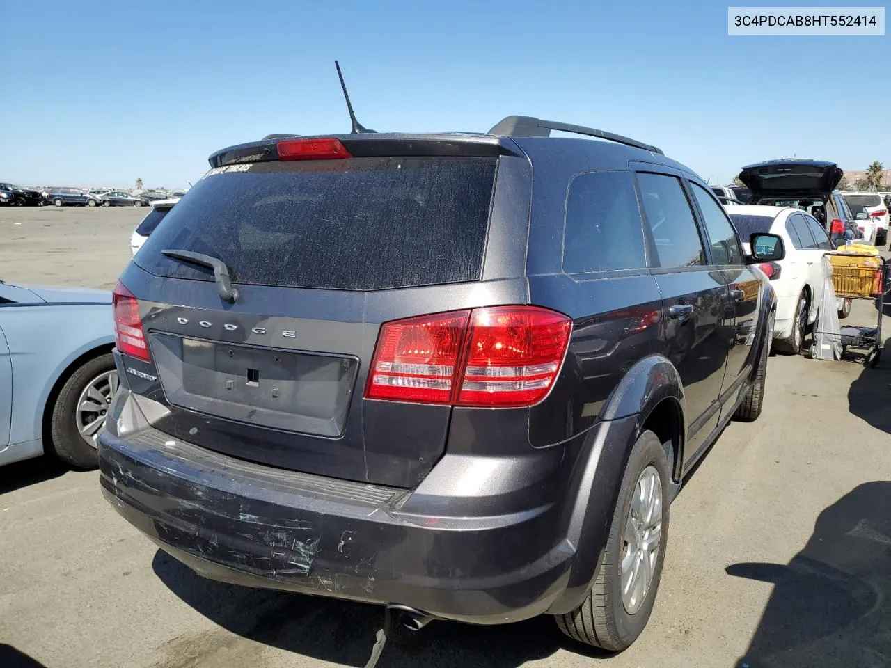 2017 Dodge Journey Se VIN: 3C4PDCAB8HT552414 Lot: 68276514