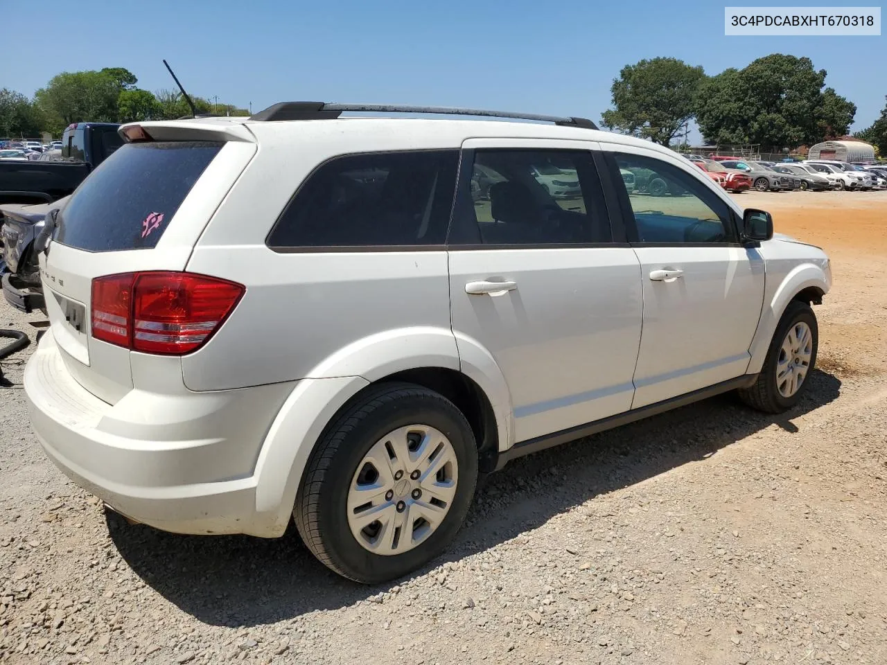 2017 Dodge Journey Se VIN: 3C4PDCABXHT670318 Lot: 68451134