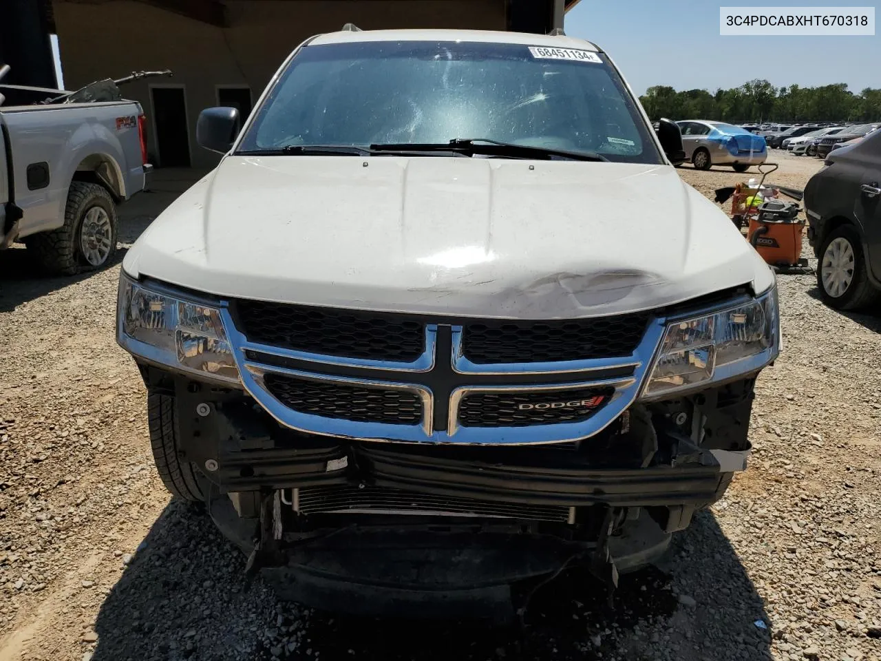 2017 Dodge Journey Se VIN: 3C4PDCABXHT670318 Lot: 68451134