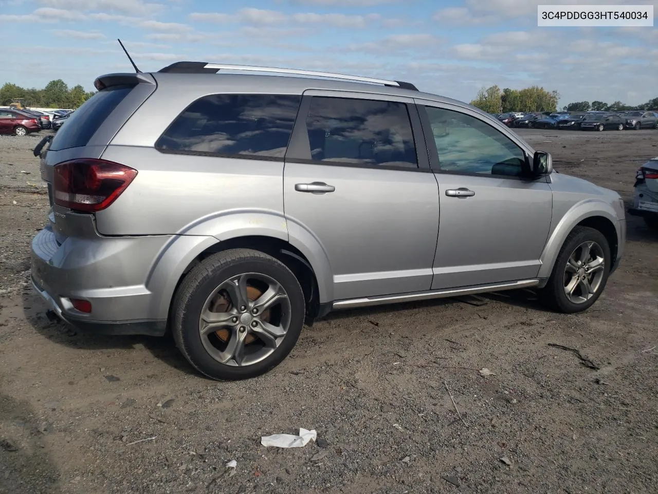 2017 Dodge Journey Crossroad VIN: 3C4PDDGG3HT540034 Lot: 69073124