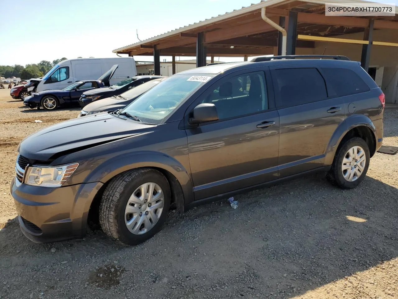 2017 Dodge Journey Se VIN: 3C4PDCABXHT700773 Lot: 69343114