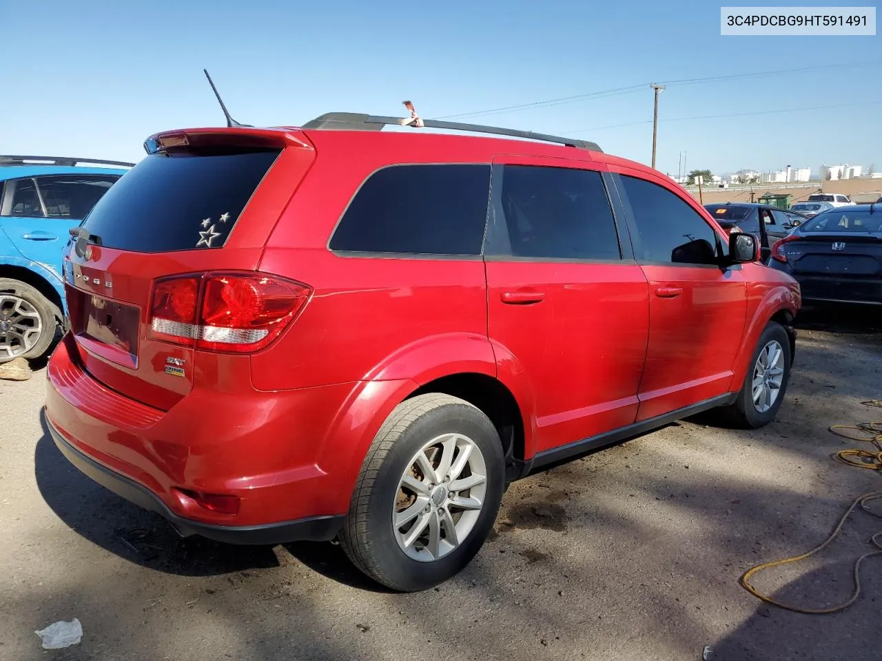 2017 Dodge Journey Sxt VIN: 3C4PDCBG9HT591491 Lot: 69974014