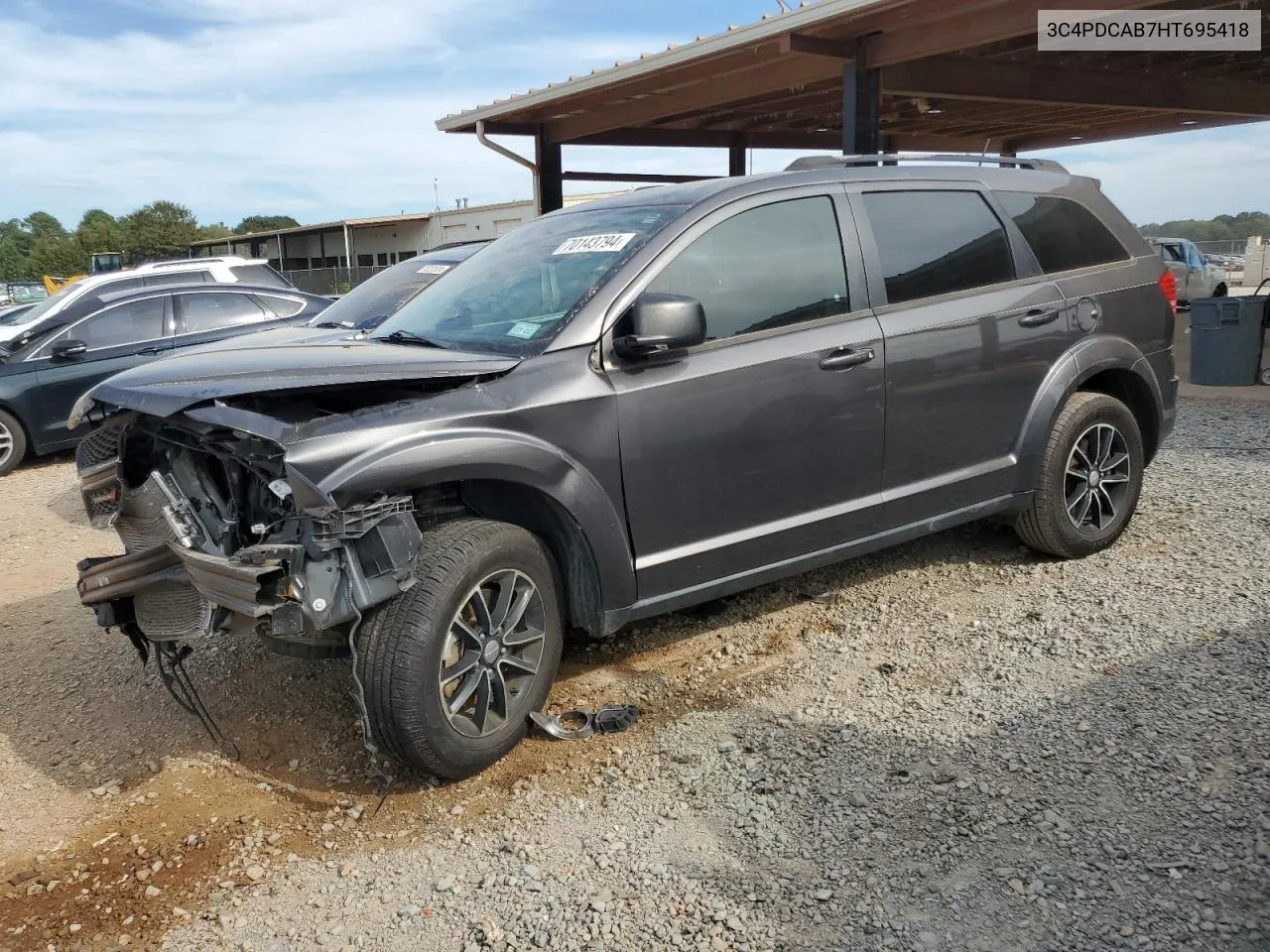 2017 Dodge Journey Se VIN: 3C4PDCAB7HT695418 Lot: 70143794