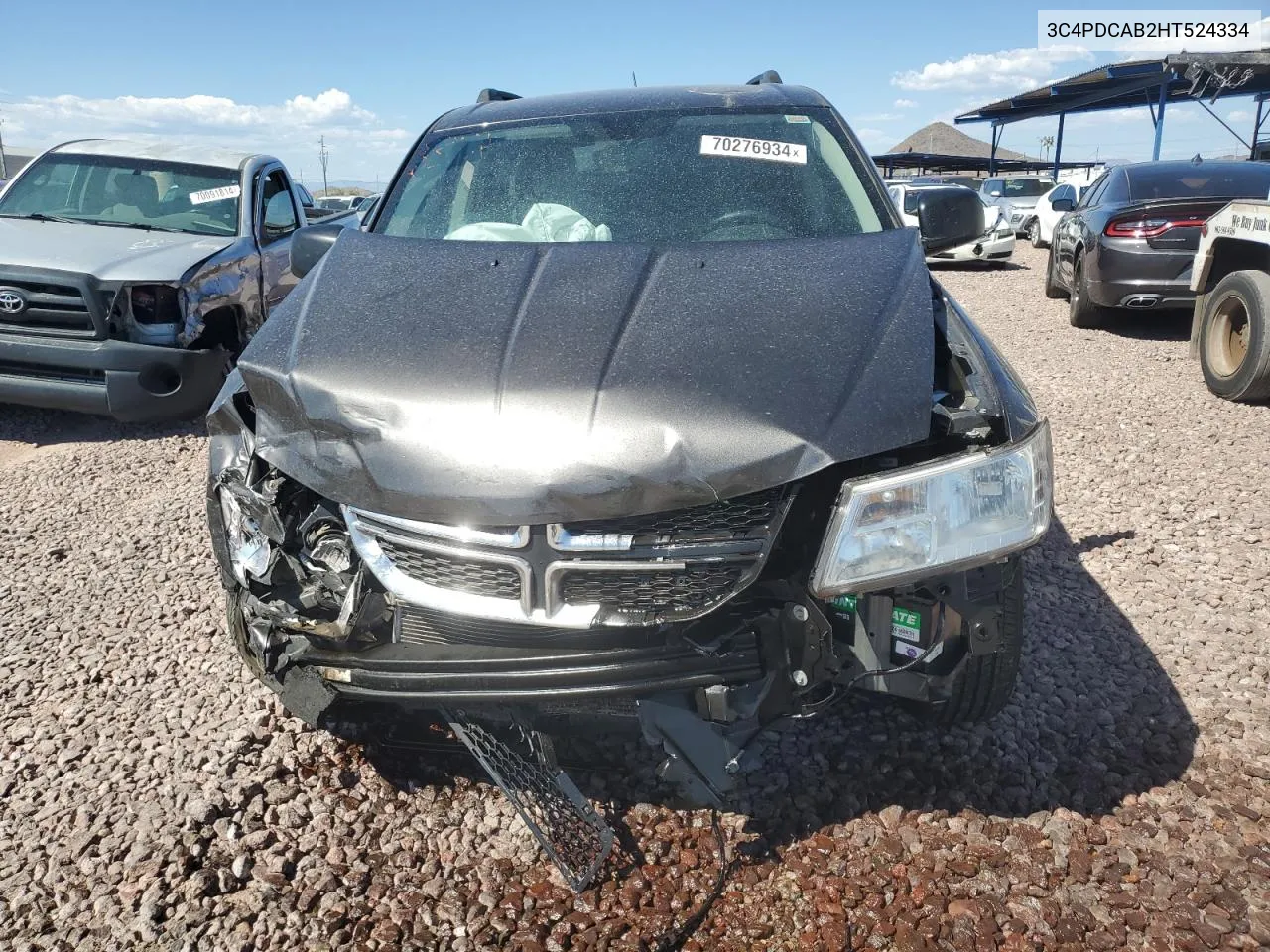 2017 Dodge Journey Se VIN: 3C4PDCAB2HT524334 Lot: 70276934