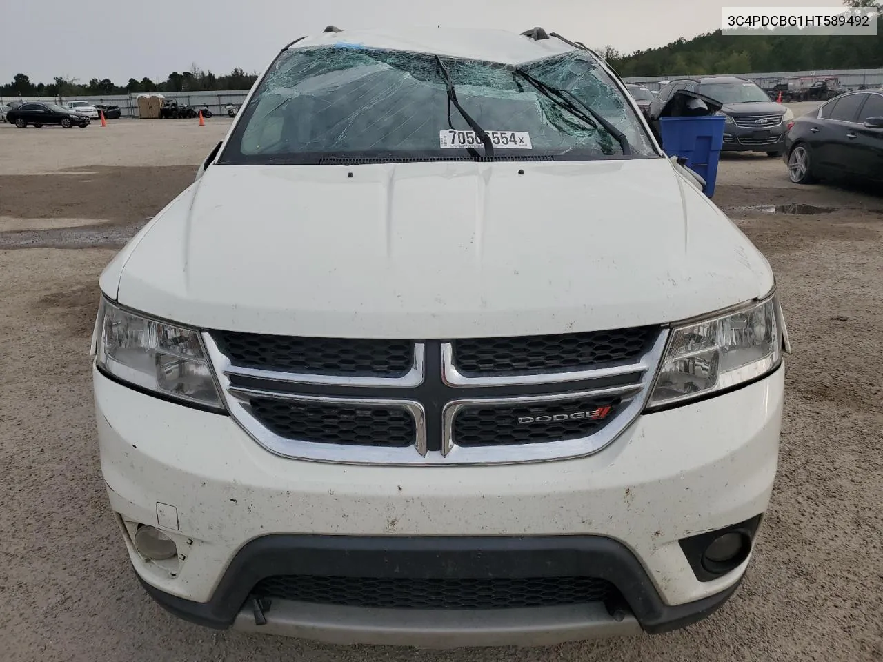 2017 Dodge Journey Sxt VIN: 3C4PDCBG1HT589492 Lot: 70506554