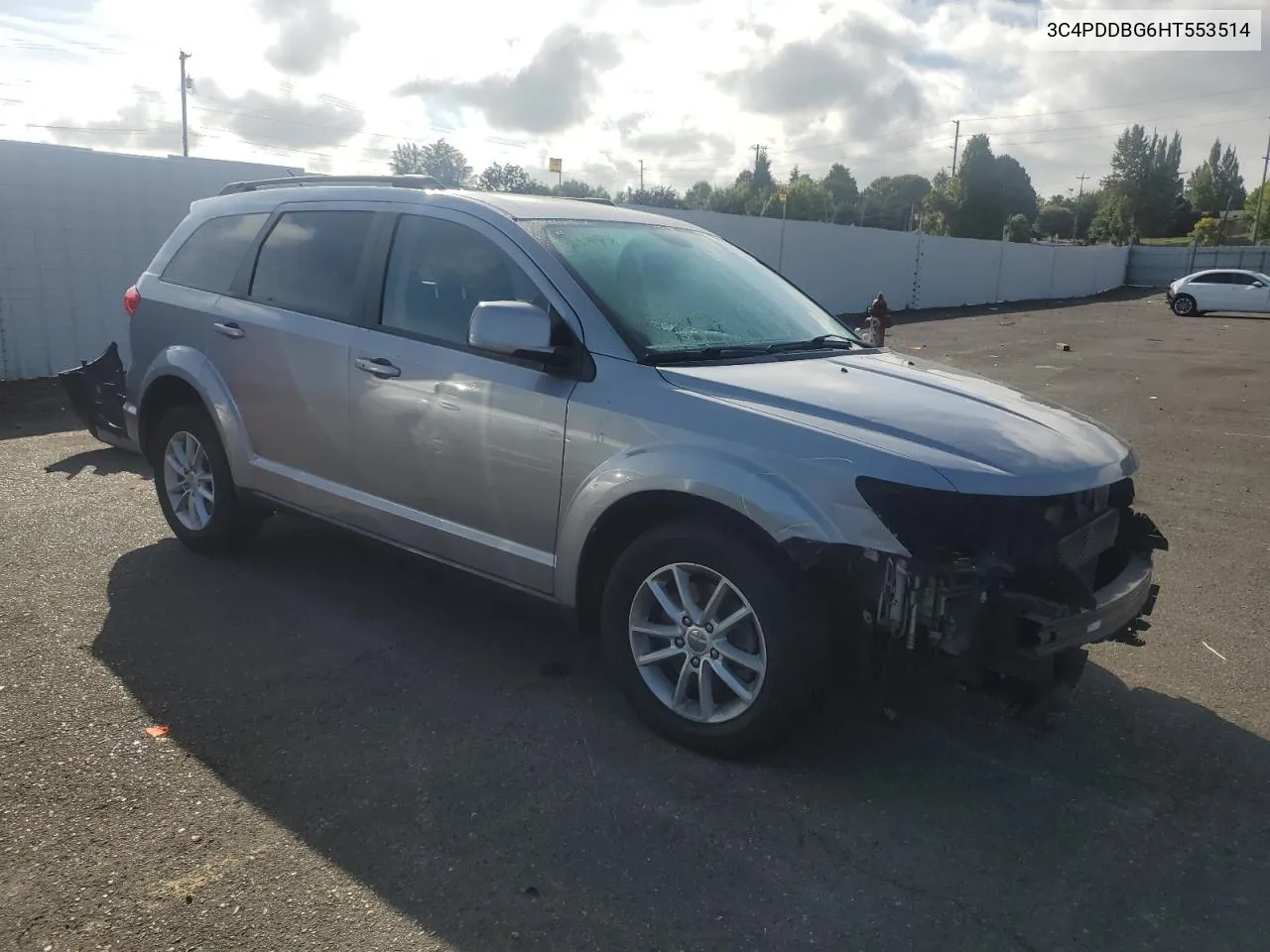 2017 Dodge Journey Sxt VIN: 3C4PDDBG6HT553514 Lot: 70713104