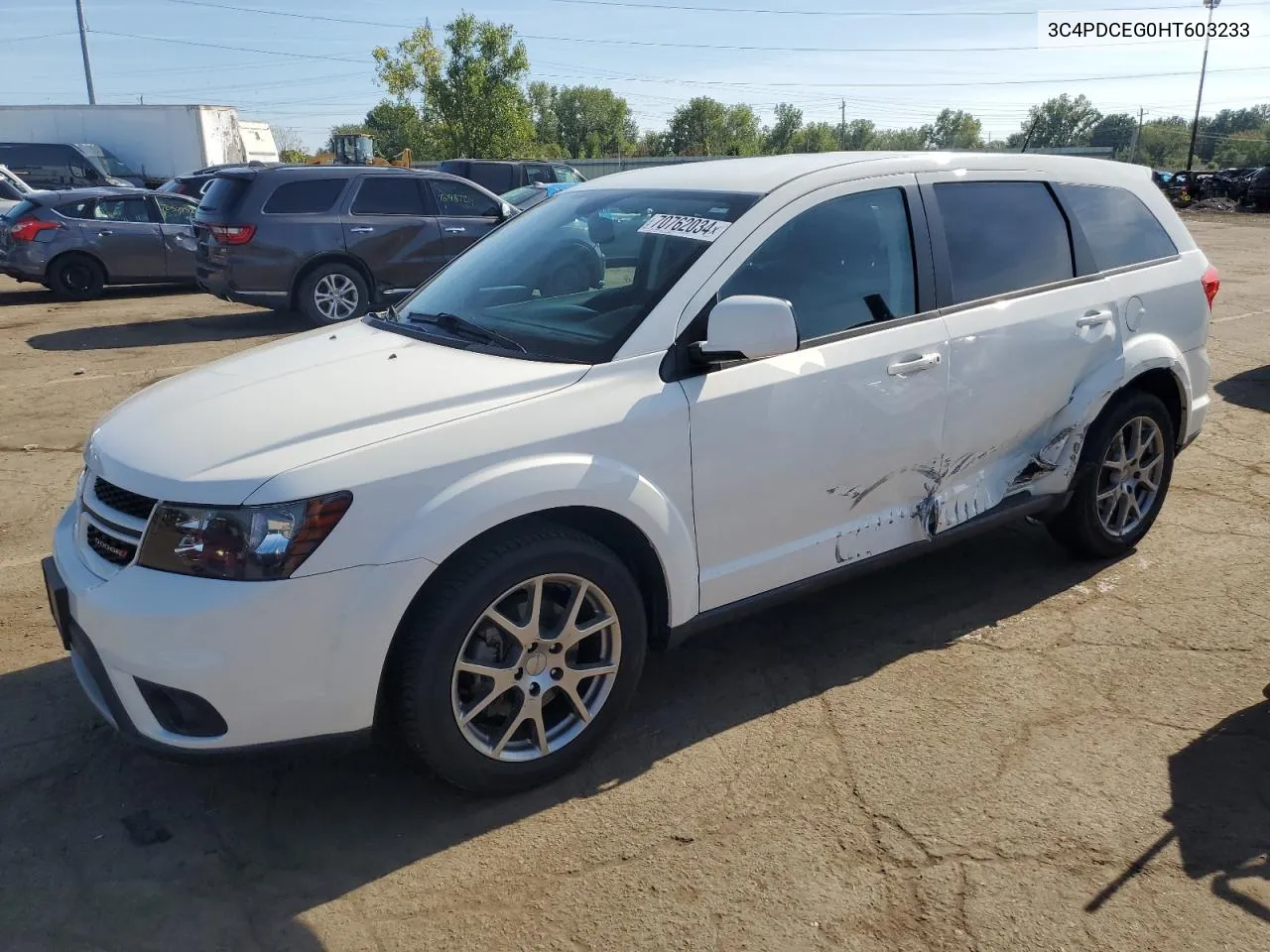 2017 Dodge Journey Gt VIN: 3C4PDCEG0HT603233 Lot: 70762034