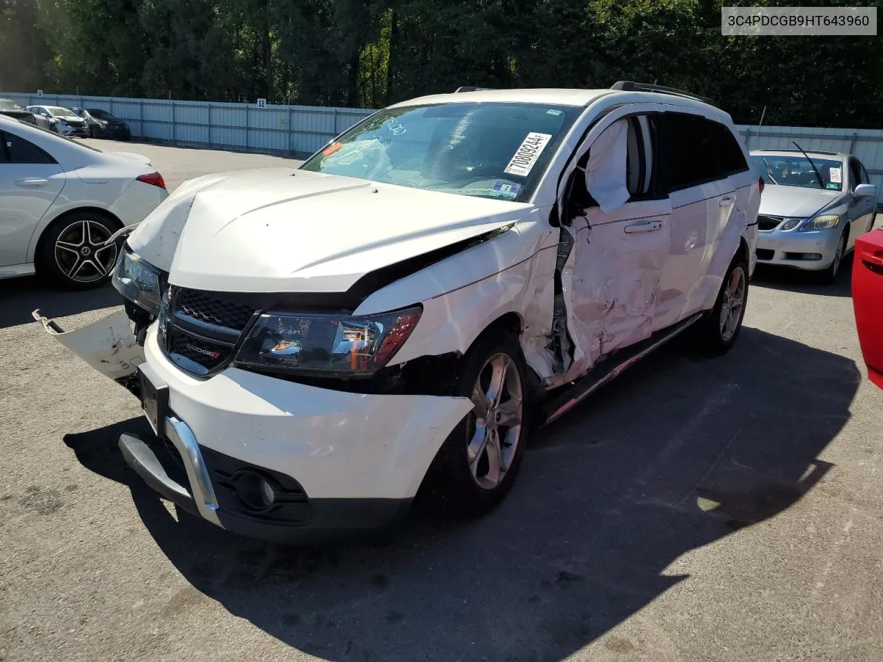 2017 Dodge Journey Crossroad VIN: 3C4PDCGB9HT643960 Lot: 70809244