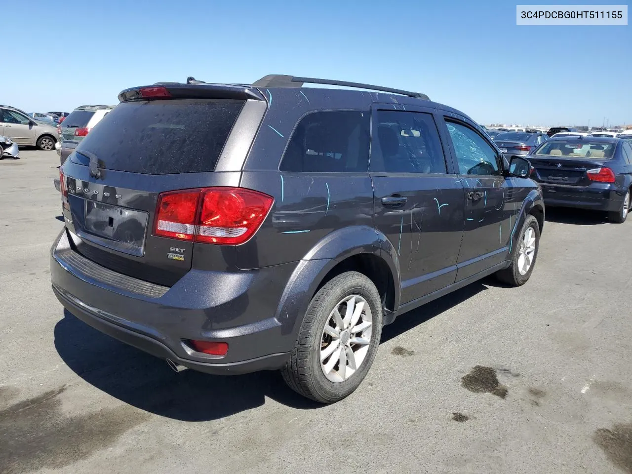 2017 Dodge Journey Sxt VIN: 3C4PDCBG0HT511155 Lot: 70863364