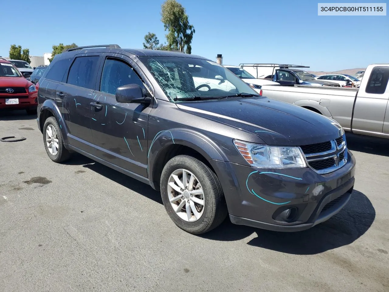 2017 Dodge Journey Sxt VIN: 3C4PDCBG0HT511155 Lot: 70863364