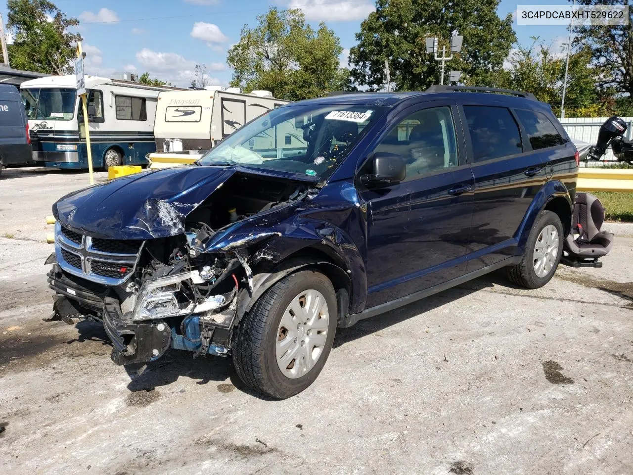 2017 Dodge Journey Se VIN: 3C4PDCABXHT529622 Lot: 71613384