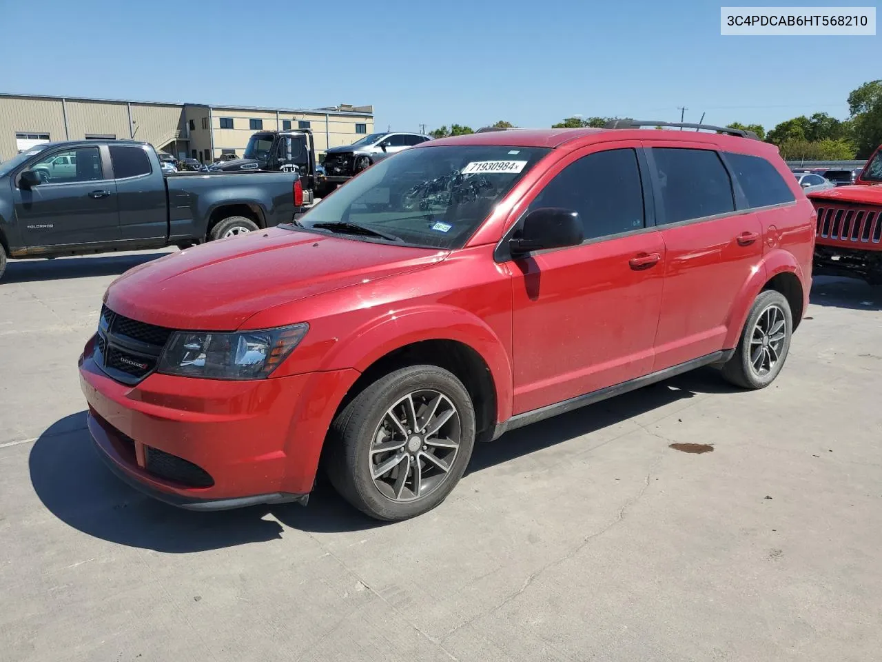 2017 Dodge Journey Se VIN: 3C4PDCAB6HT568210 Lot: 71930984