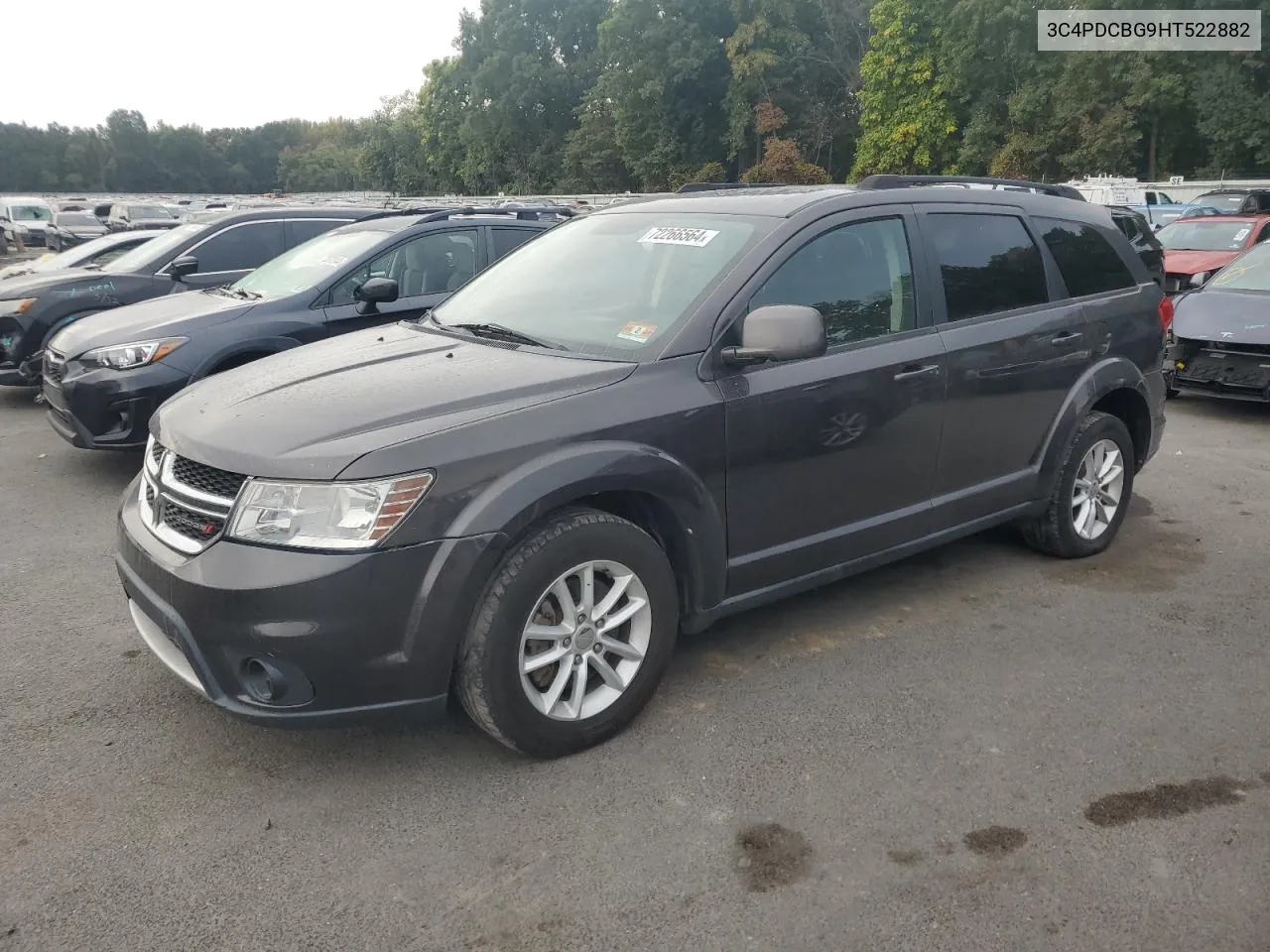 2017 Dodge Journey Sxt VIN: 3C4PDCBG9HT522882 Lot: 72266564