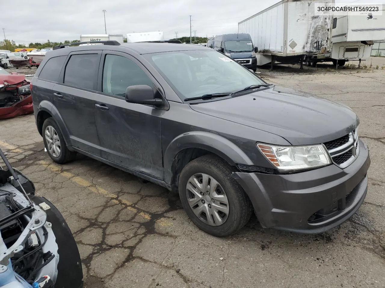 2017 Dodge Journey Se VIN: 3C4PDCAB9HT569223 Lot: 72730294