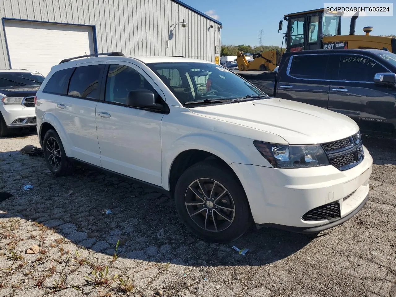 2017 Dodge Journey Se VIN: 3C4PDCAB6HT605224 Lot: 72746444