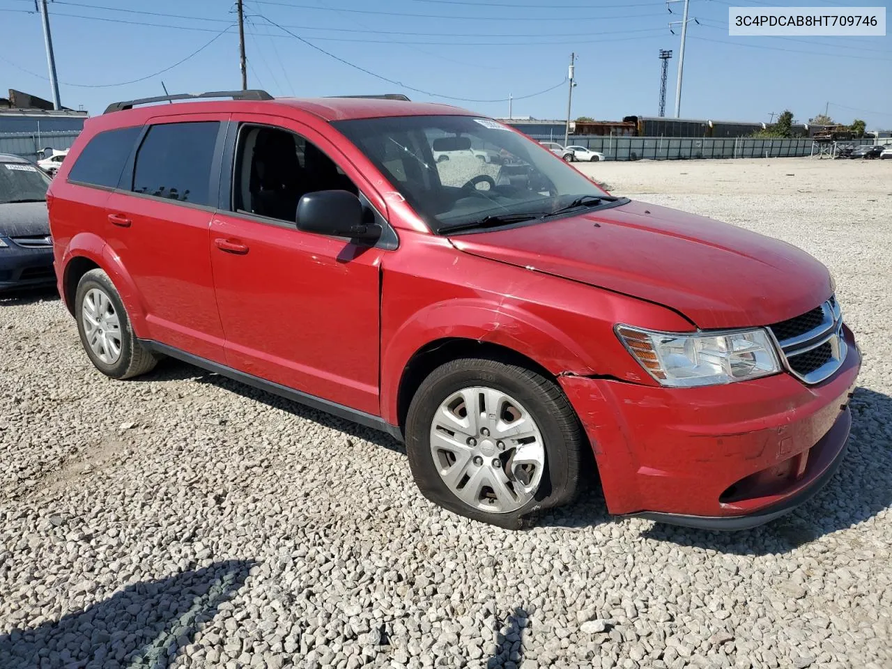 2017 Dodge Journey Se VIN: 3C4PDCAB8HT709746 Lot: 72882474