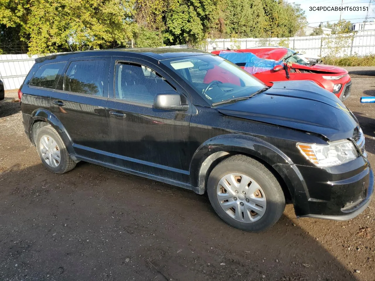 2017 Dodge Journey Se VIN: 3C4PDCAB6HT603151 Lot: 73495904