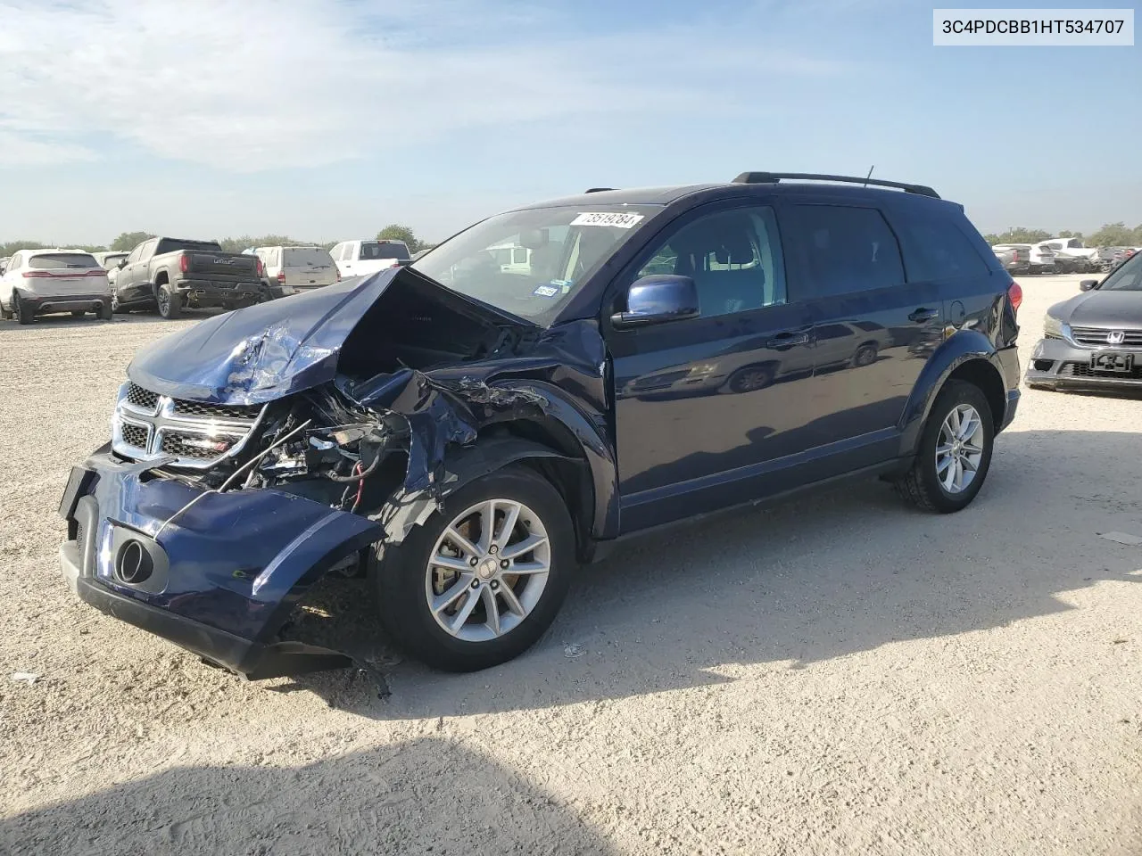 2017 Dodge Journey Sxt VIN: 3C4PDCBB1HT534707 Lot: 73519284