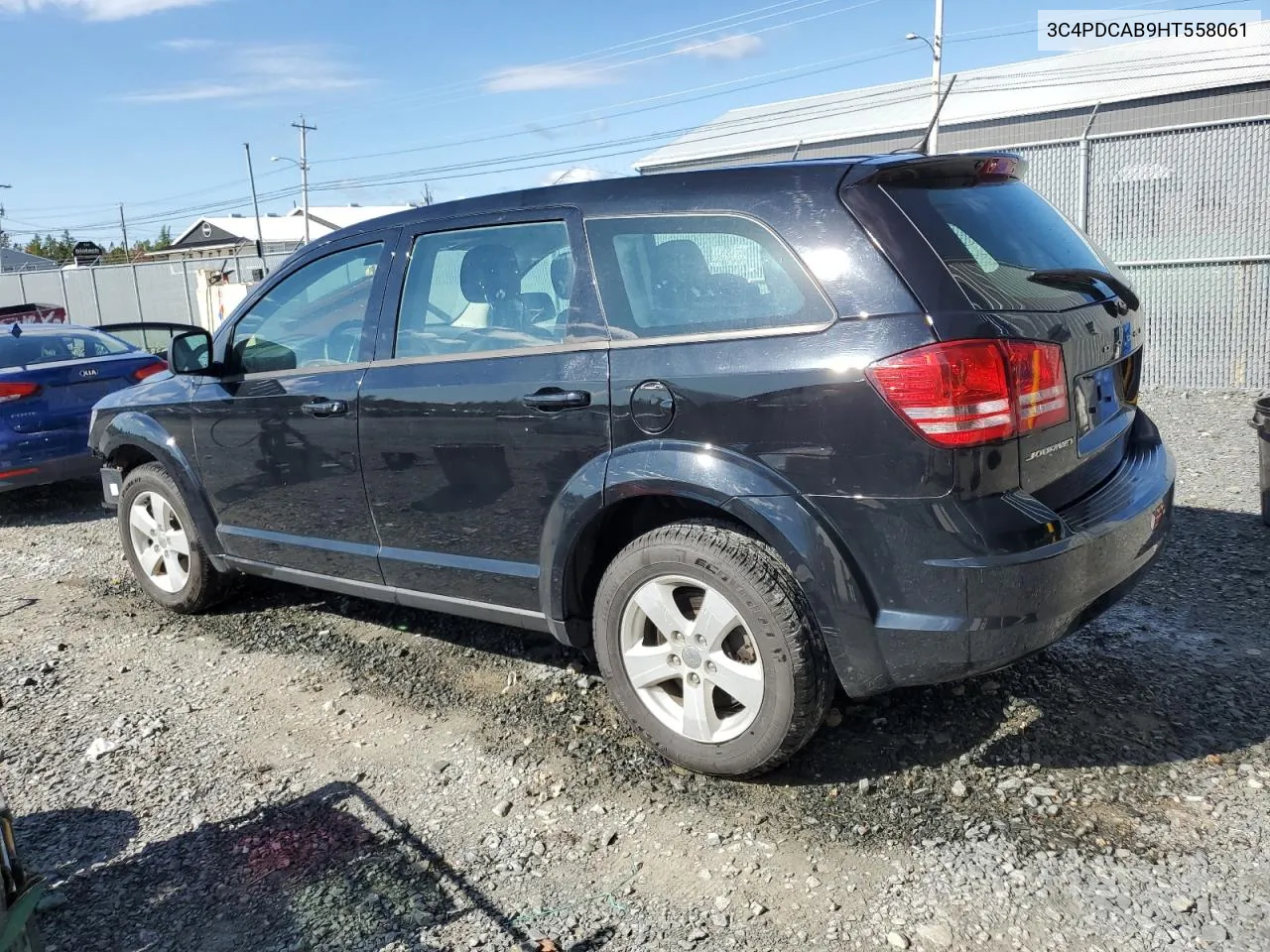 2017 Dodge Journey Se VIN: 3C4PDCAB9HT558061 Lot: 73630534