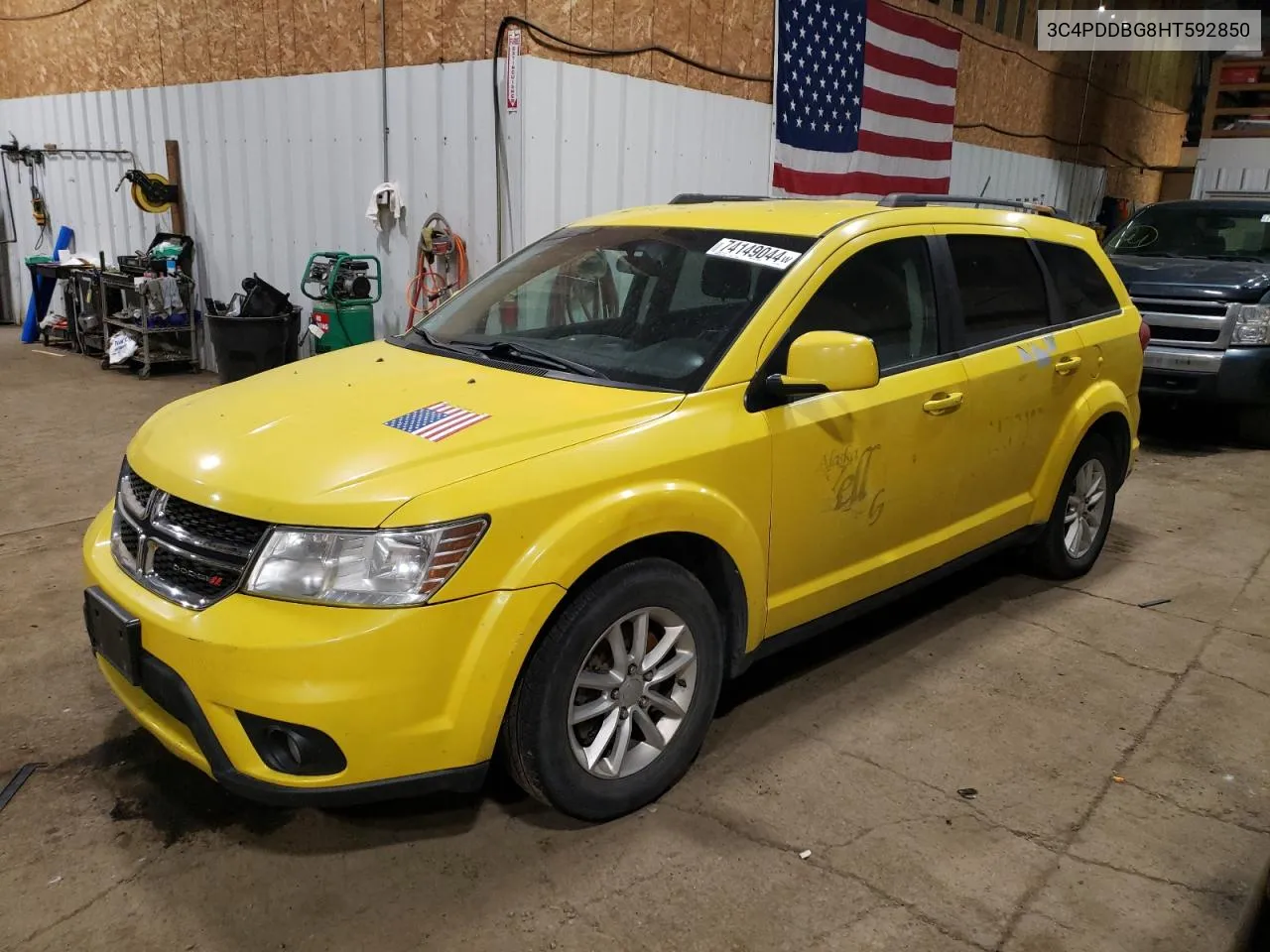 2017 Dodge Journey Sxt VIN: 3C4PDDBG8HT592850 Lot: 74149044