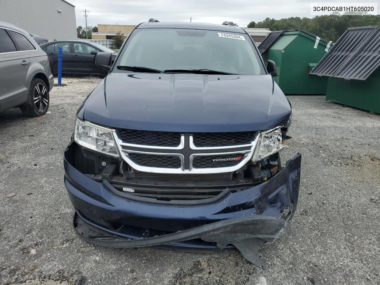 2017 Dodge Journey Se VIN: 3C4PDCAB1HT605020 Lot: 74345394