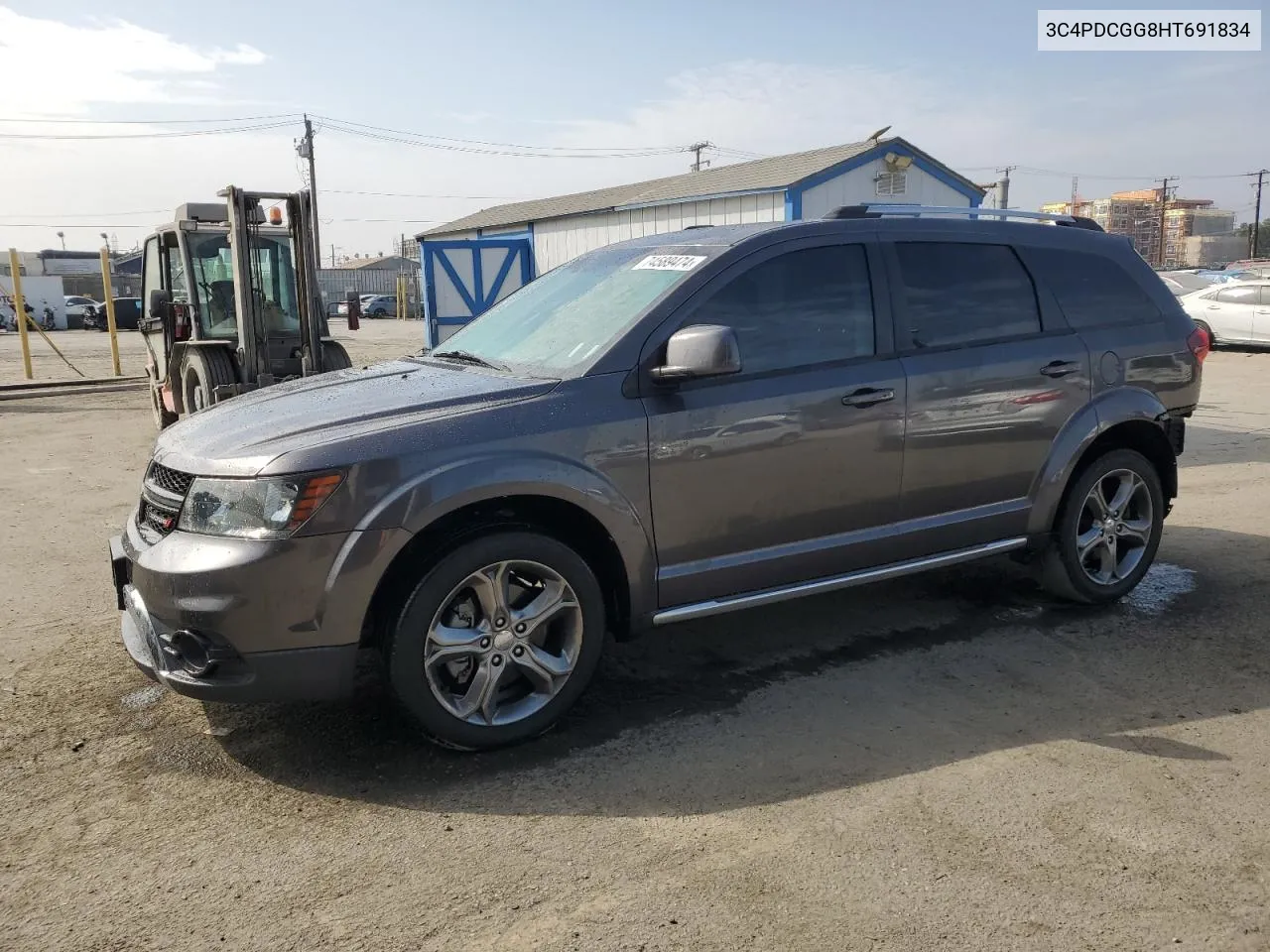 2017 Dodge Journey Crossroad VIN: 3C4PDCGG8HT691834 Lot: 74589474