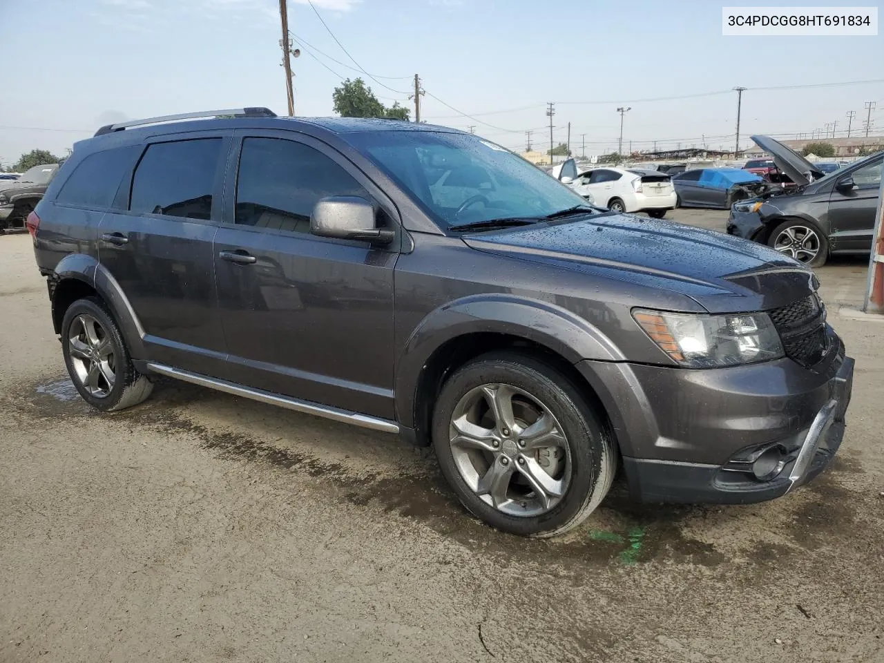 2017 Dodge Journey Crossroad VIN: 3C4PDCGG8HT691834 Lot: 74589474