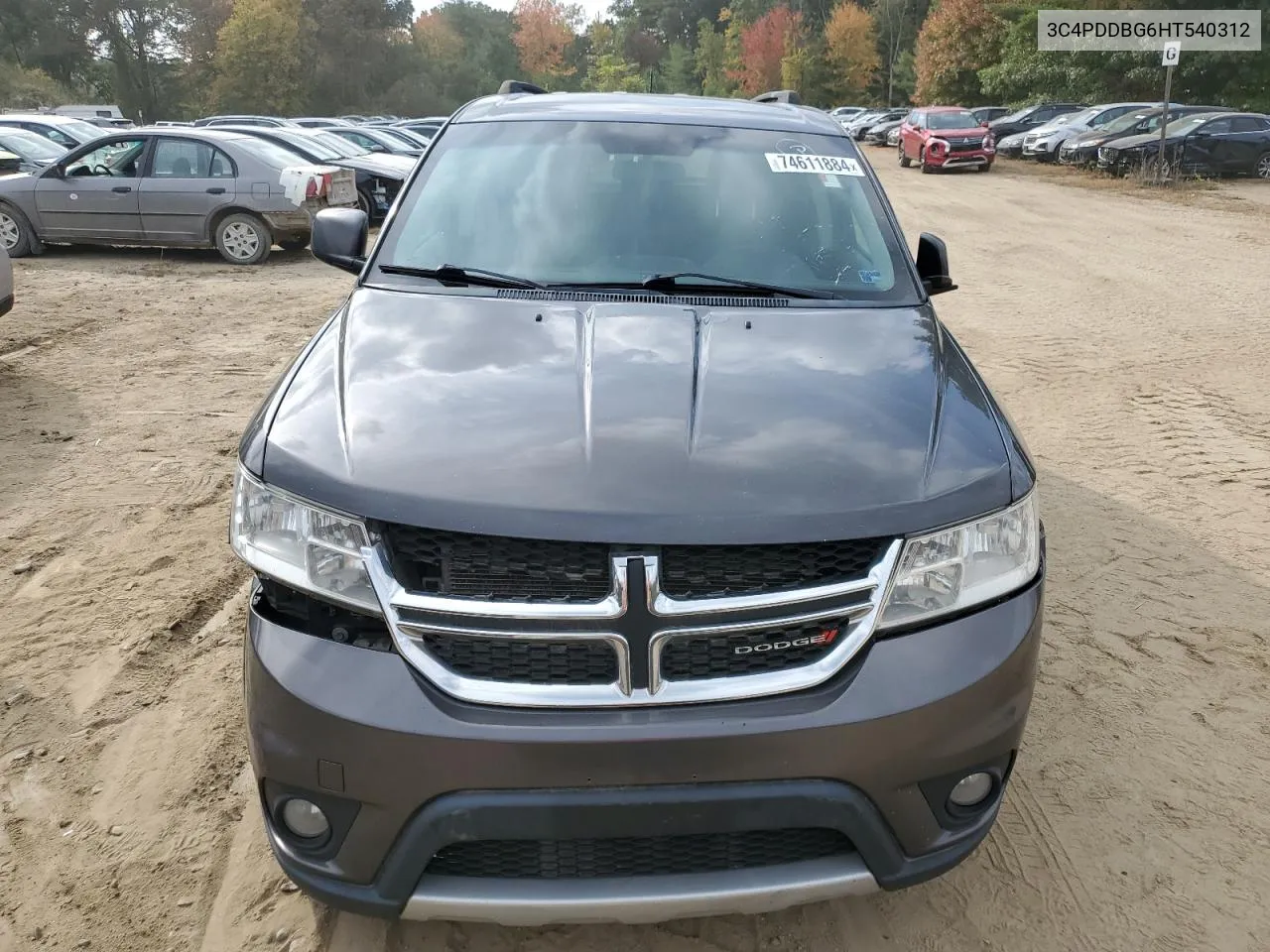 2017 Dodge Journey Sxt VIN: 3C4PDDBG6HT540312 Lot: 74611884