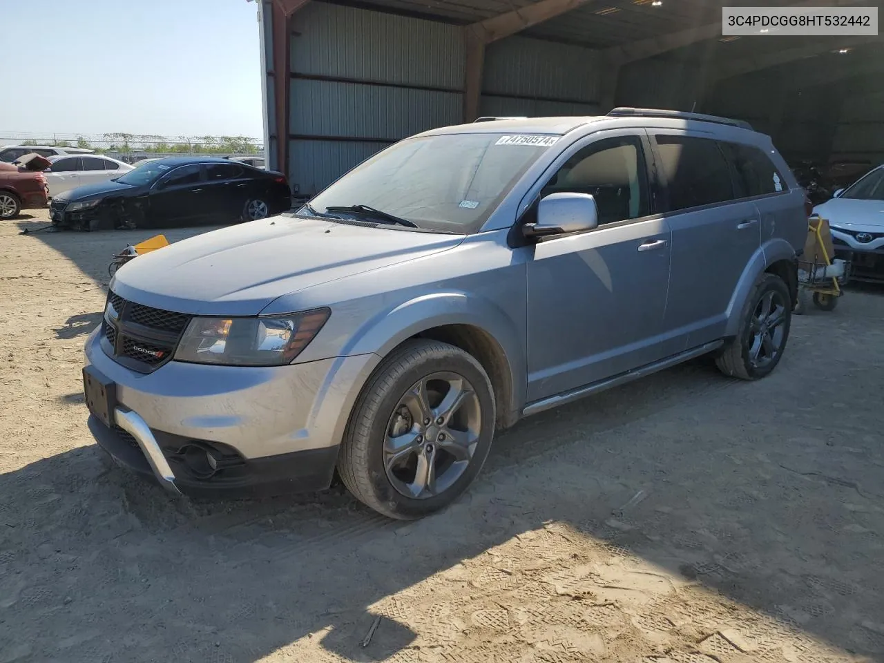 2017 Dodge Journey Crossroad VIN: 3C4PDCGG8HT532442 Lot: 74750574