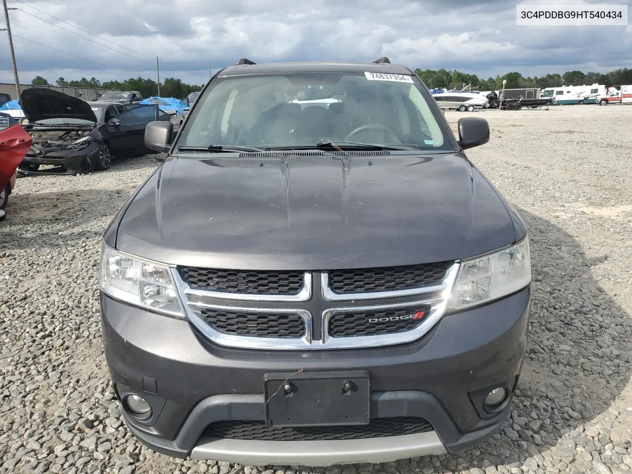 2017 Dodge Journey Sxt VIN: 3C4PDDBG9HT540434 Lot: 74837354