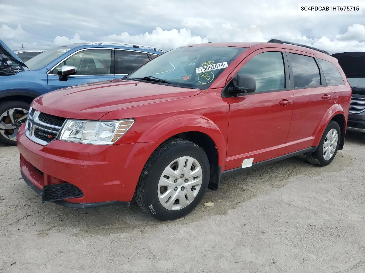 2017 Dodge Journey Se VIN: 3C4PDCAB1HT675715 Lot: 75092014