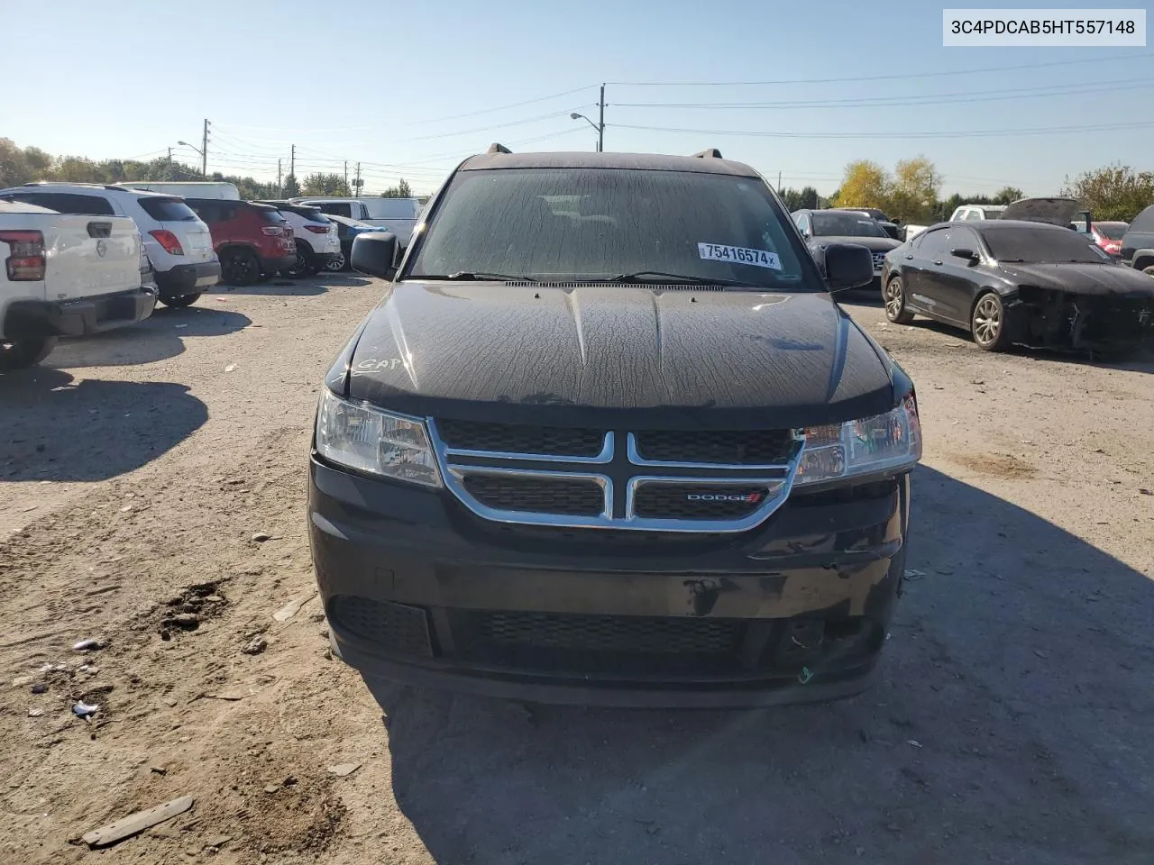 2017 Dodge Journey Se VIN: 3C4PDCAB5HT557148 Lot: 75416574