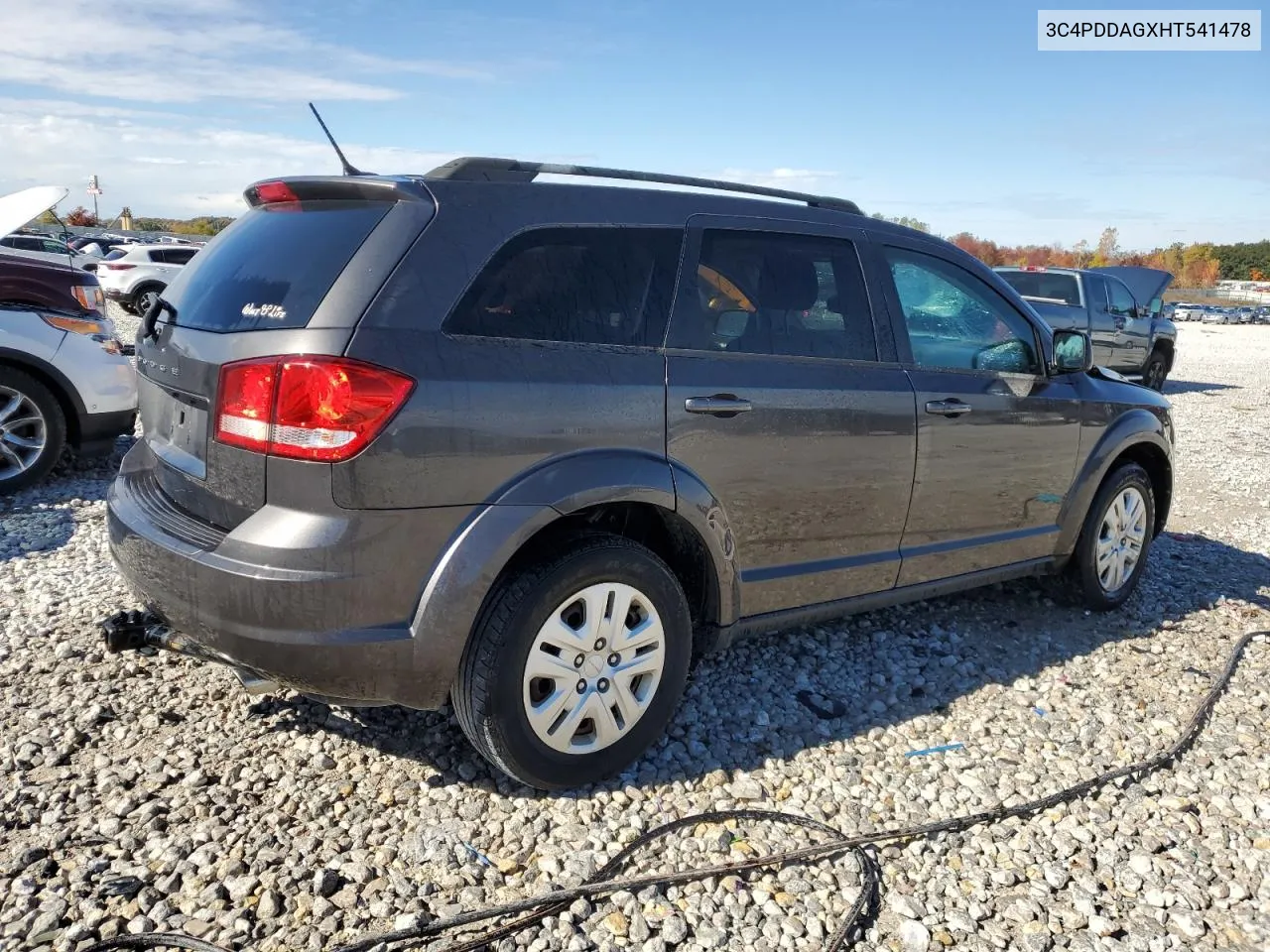 2017 Dodge Journey Se VIN: 3C4PDDAGXHT541478 Lot: 75472364