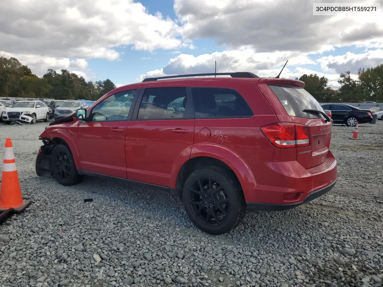 2017 Dodge Journey Sxt VIN: 3C4PDCBB5HT559271 Lot: 75713334