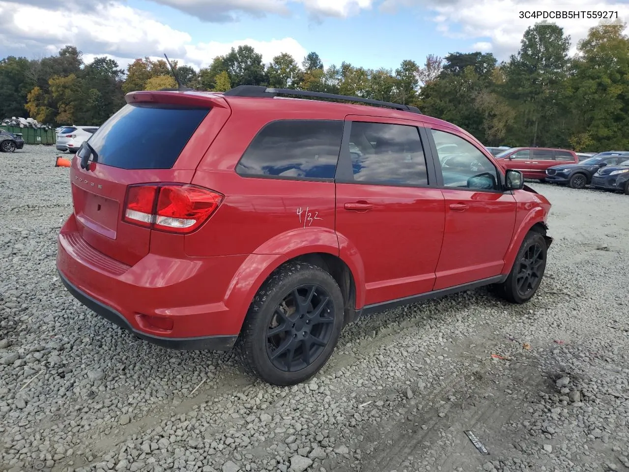 2017 Dodge Journey Sxt VIN: 3C4PDCBB5HT559271 Lot: 75713334