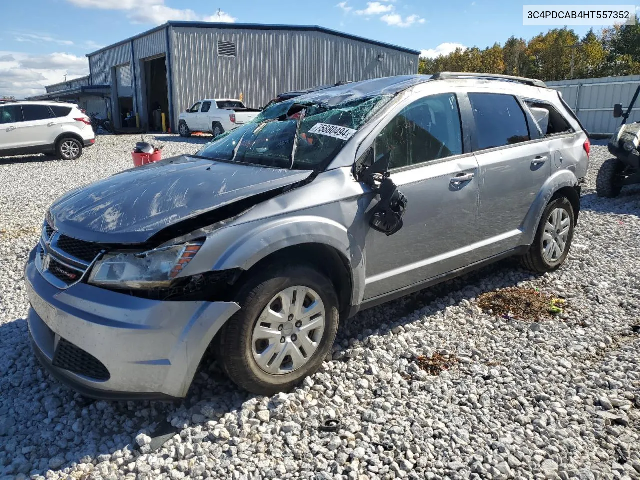 2017 Dodge Journey Se VIN: 3C4PDCAB4HT557352 Lot: 75880494