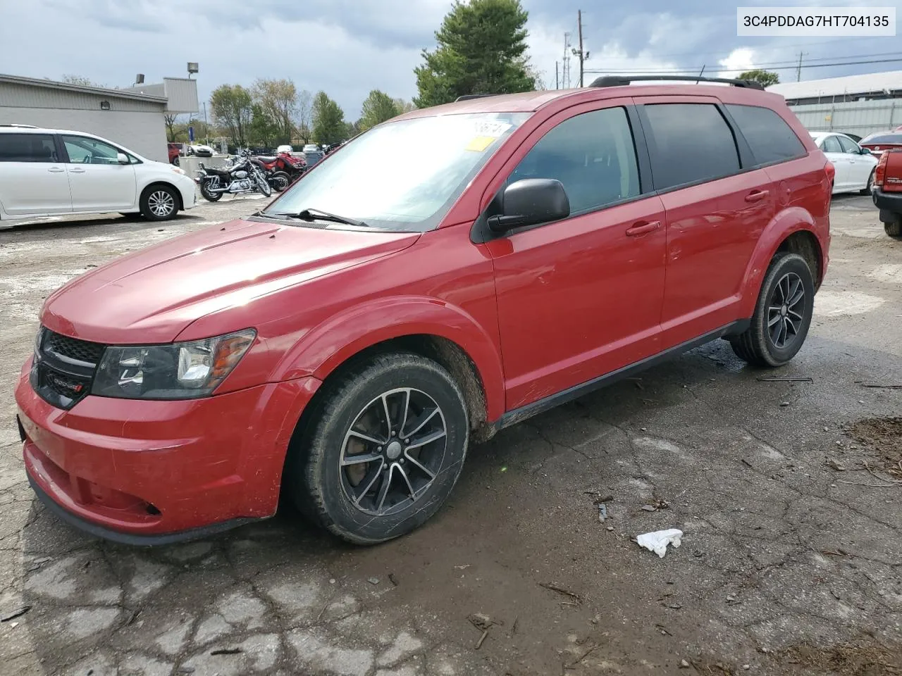 2017 Dodge Journey Se VIN: 3C4PDDAG7HT704135 Lot: 75993674