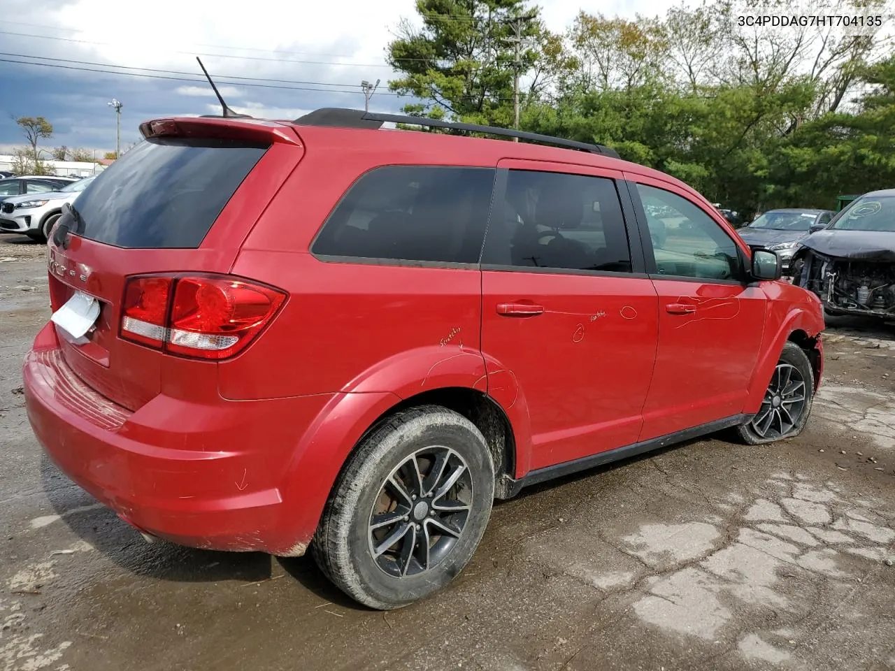 2017 Dodge Journey Se VIN: 3C4PDDAG7HT704135 Lot: 75993674