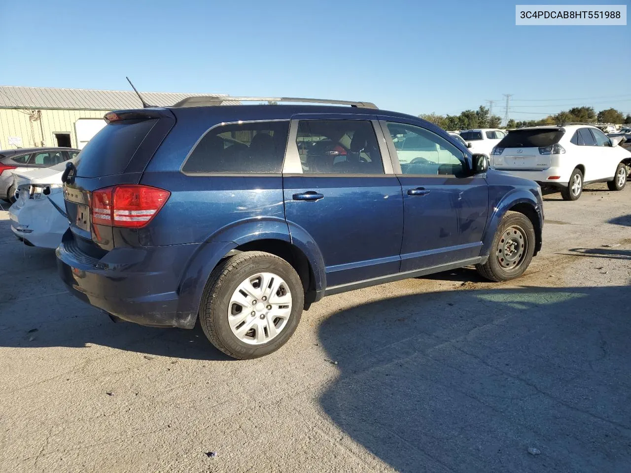 2017 Dodge Journey Se VIN: 3C4PDCAB8HT551988 Lot: 76208794