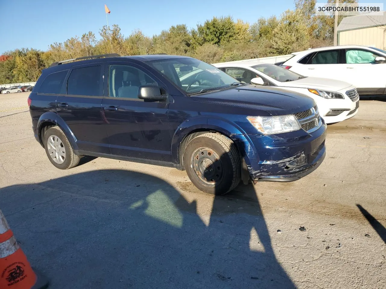 2017 Dodge Journey Se VIN: 3C4PDCAB8HT551988 Lot: 76208794