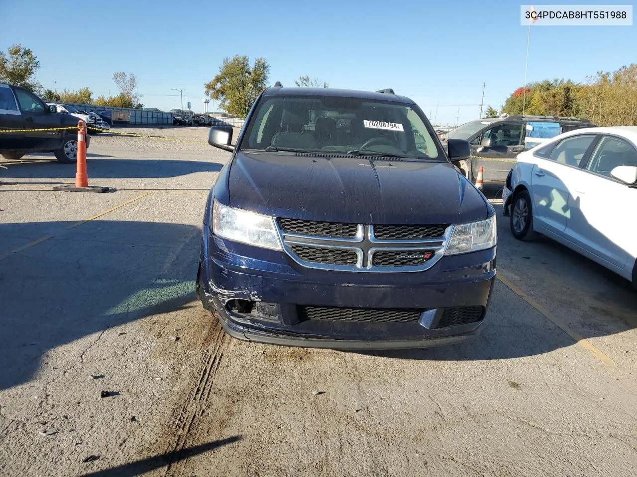 2017 Dodge Journey Se VIN: 3C4PDCAB8HT551988 Lot: 76208794