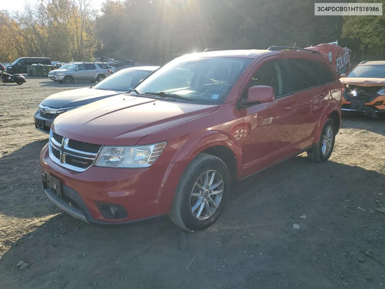 2017 Dodge Journey Sxt VIN: 3C4PDCBG1HT518986 Lot: 77535014