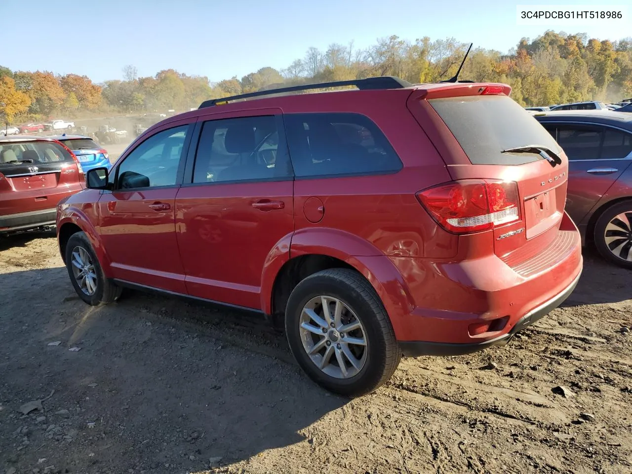 2017 Dodge Journey Sxt VIN: 3C4PDCBG1HT518986 Lot: 77535014