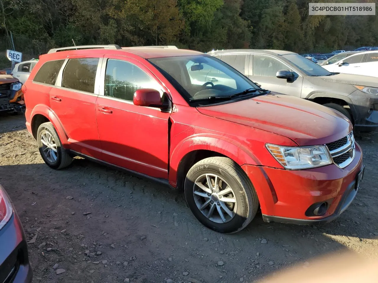 2017 Dodge Journey Sxt VIN: 3C4PDCBG1HT518986 Lot: 77535014