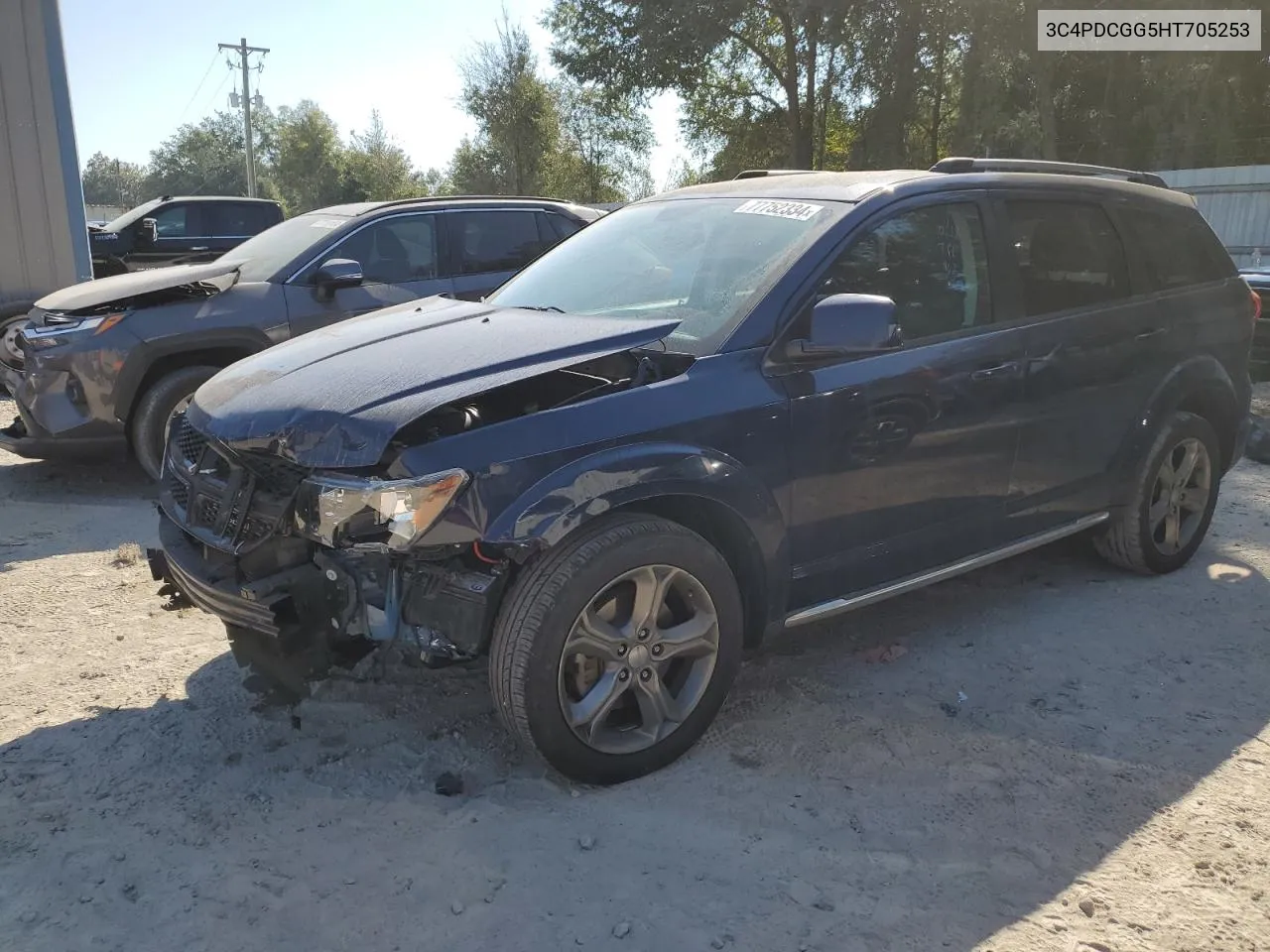 2017 Dodge Journey Crossroad VIN: 3C4PDCGG5HT705253 Lot: 77752334