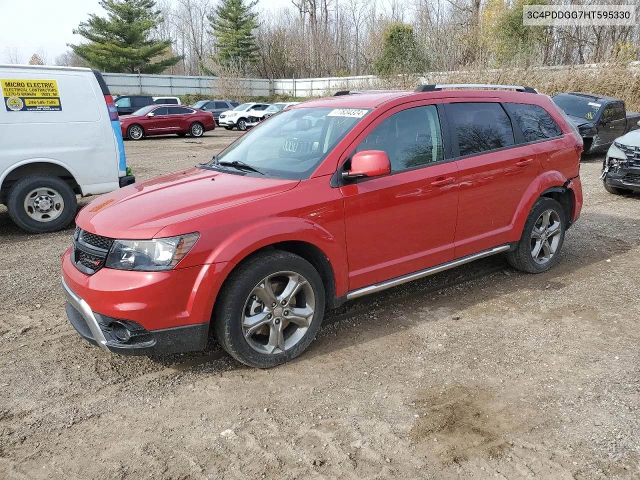 2017 Dodge Journey Crossroad VIN: 3C4PDDGG7HT595330 Lot: 77834324