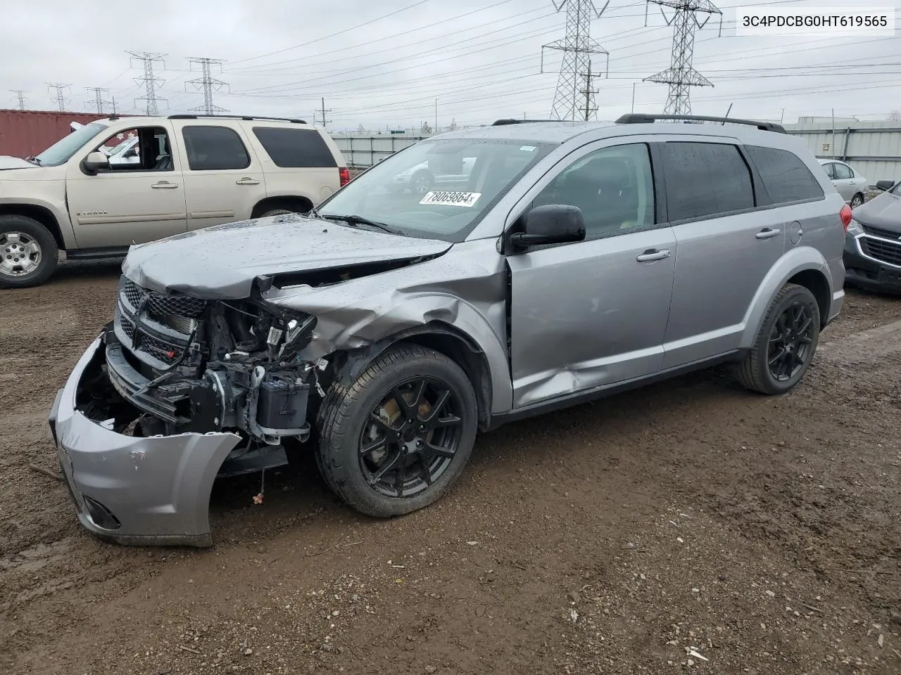 2017 Dodge Journey Sxt VIN: 3C4PDCBG0HT619565 Lot: 78069864