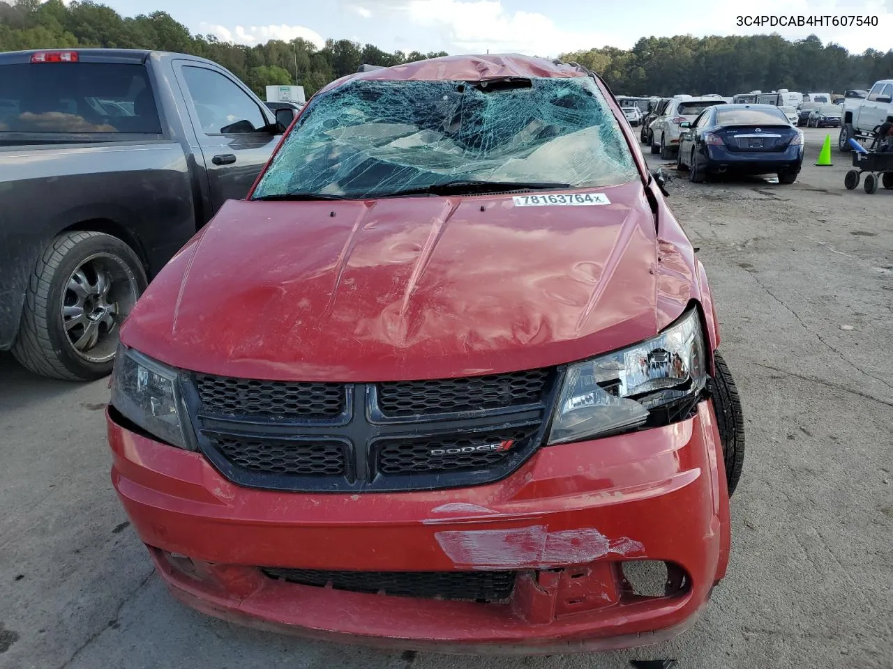 2017 Dodge Journey Se VIN: 3C4PDCAB4HT607540 Lot: 78163764