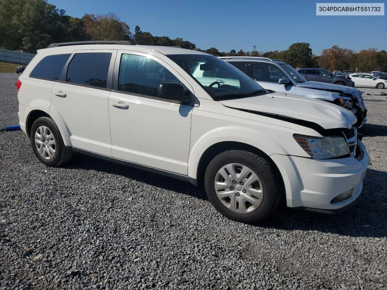 2017 Dodge Journey Se VIN: 3C4PDCAB6HT551732 Lot: 78230084